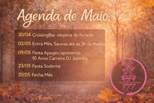 Agenda Maio 2026